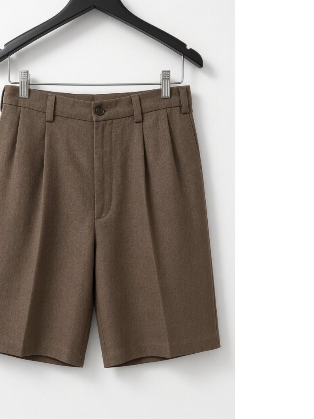 Daniel Cremieux Monaco Linen Shorts Brown Size 32 Pleated Relaxed Fit